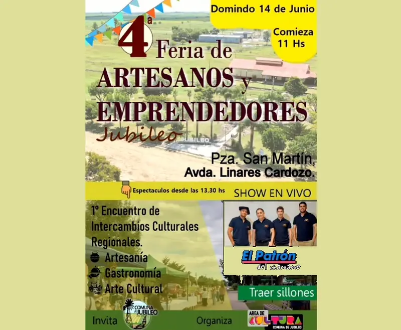 Comuna de Jubileo organiza la 4ta. Feria de Artesanos y Emprendedores
