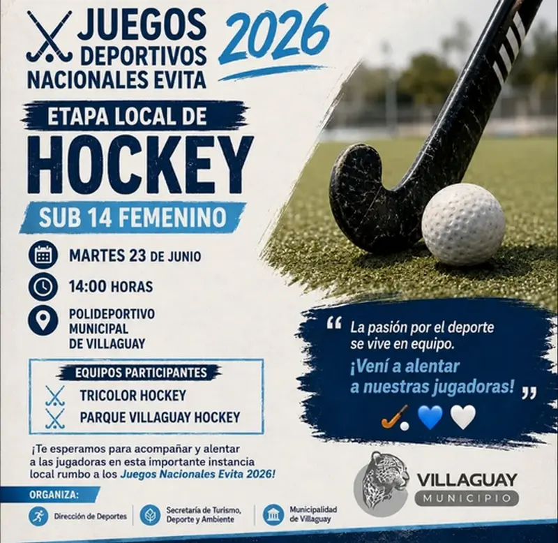 Juegos Deportivos Nacionales Evita 2026: Etapa Local de Hockey Sub 14 Femenino