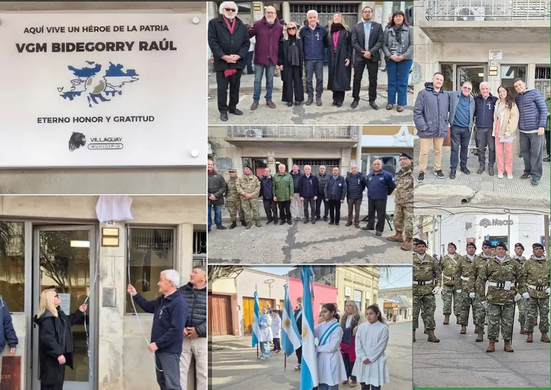 Se descubri� una placa en homenaje al VGM Ra�l Bidegorry