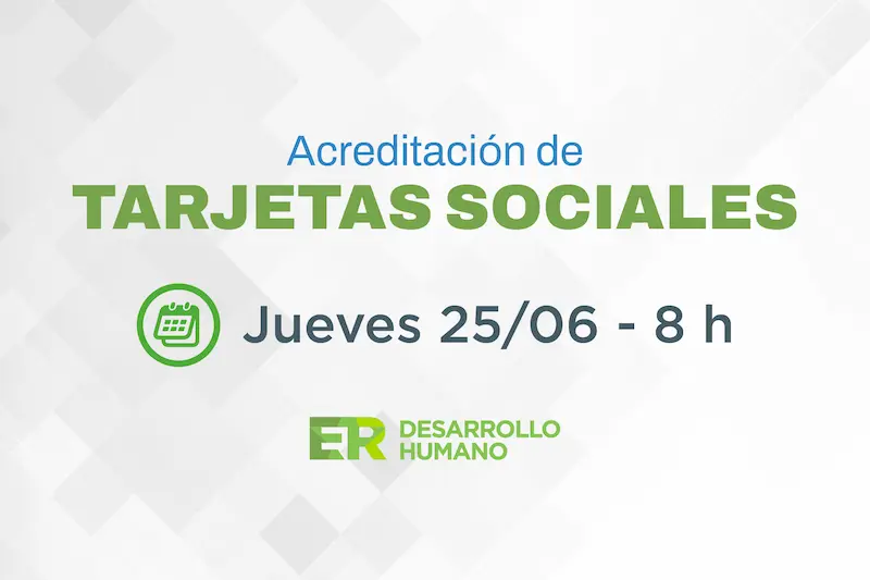 Se acreditan los fondos de las Tarjetas Sociales este jueves