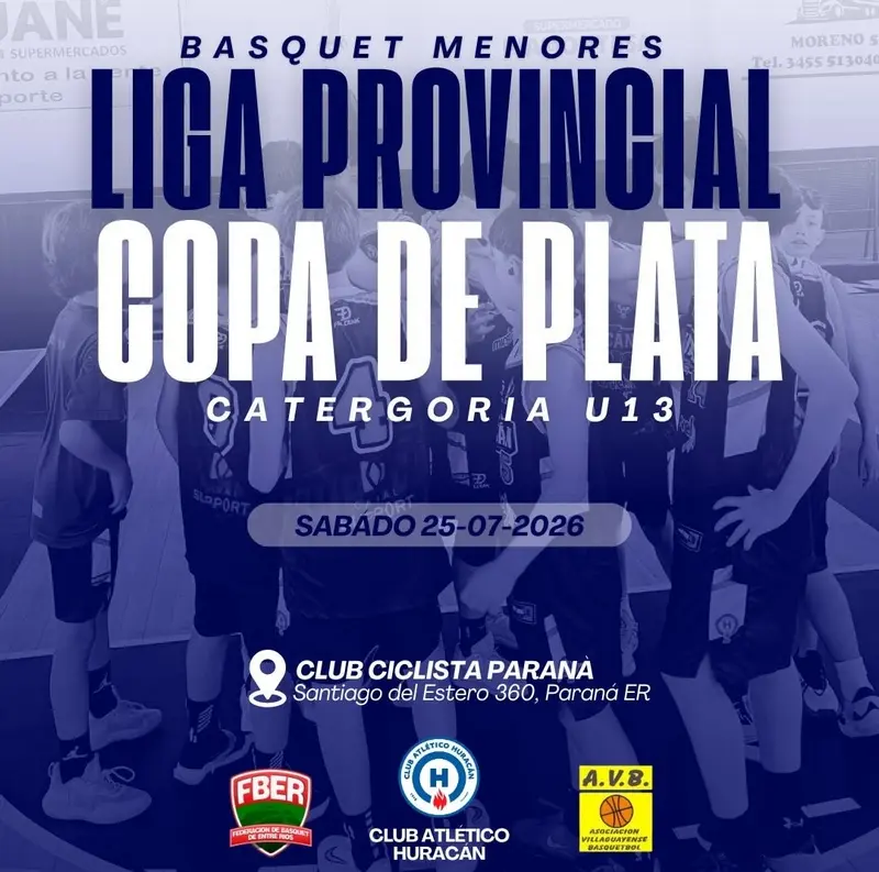 Categor�a U13 del Club Hurac�n disputar� la final de la Copa de Plata de la Liga Provincial de Formativas 2026