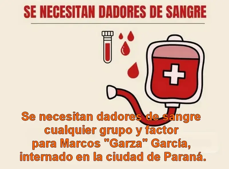 Se necesitan dadores de sangre cualquier grupo y factor para Marcos Garza Garc�a