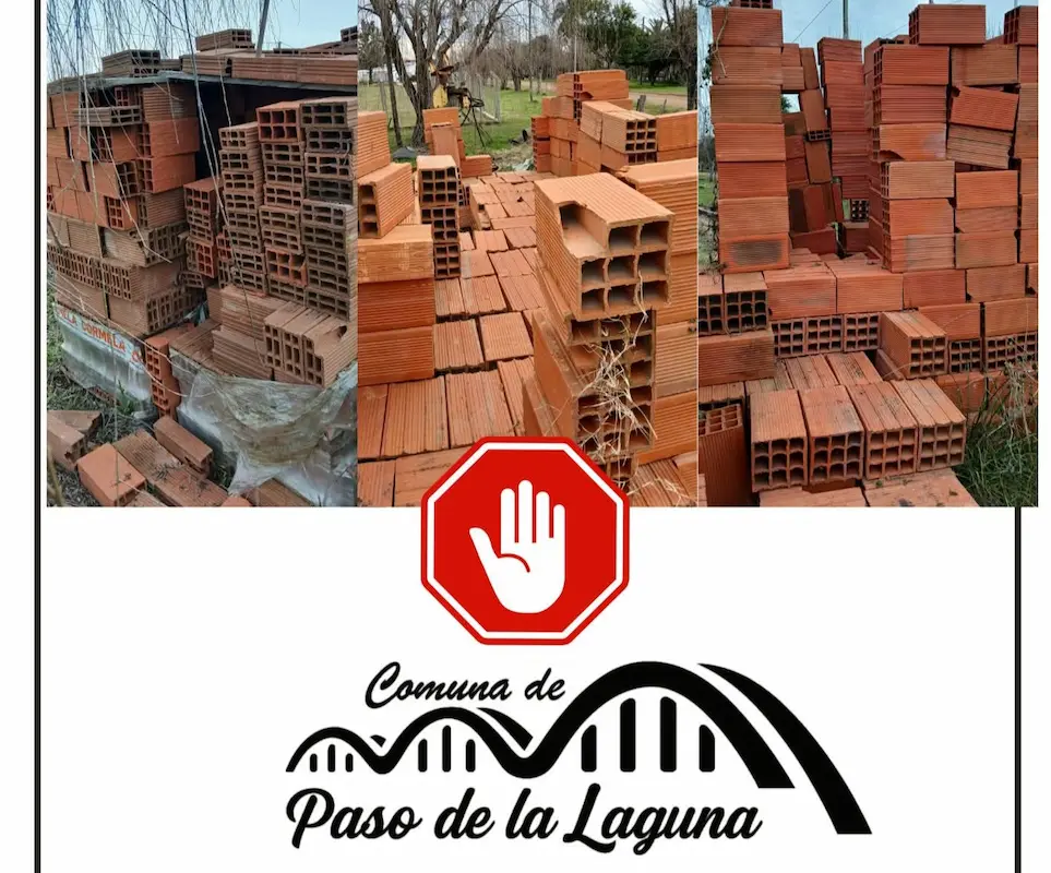 Por seguridad la Comuna de Paso de la Laguna prohibe el ingreso al predio de materiales de construcci�n.