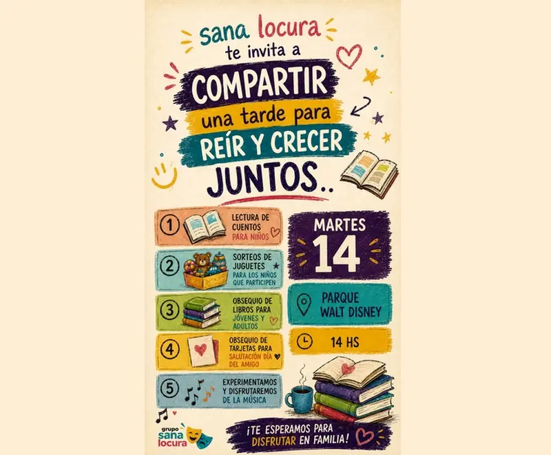Sana Locura invita a compartir una tarde para re�r y crecer juntos, en familia