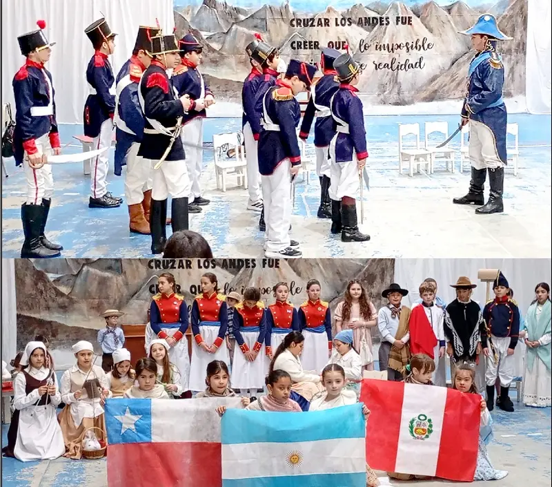 La vida del Gral. San Mart�n representada por alumnos de la Escuela Jes�s Buen Pastor