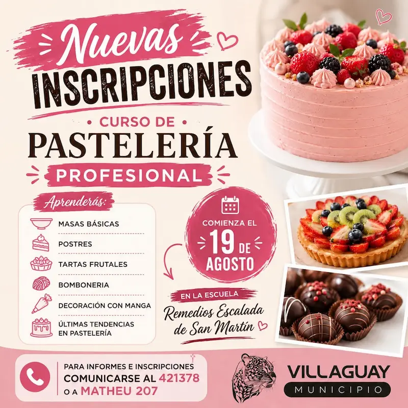 Curso de Pasteler�a Profesional: Nuevas inscripciones abiertas
