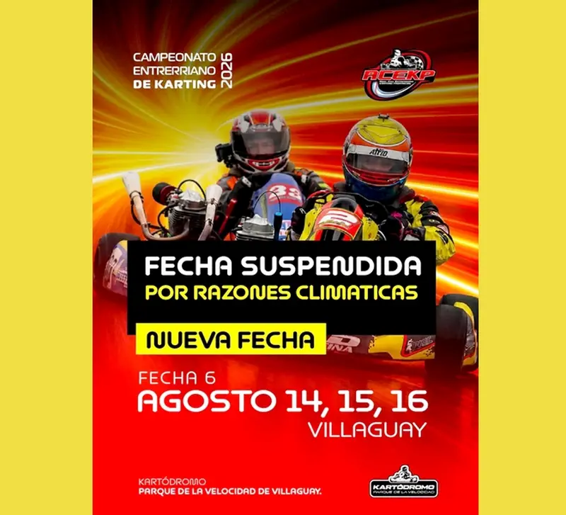 Se suspende la fecha del karting en Villaguay