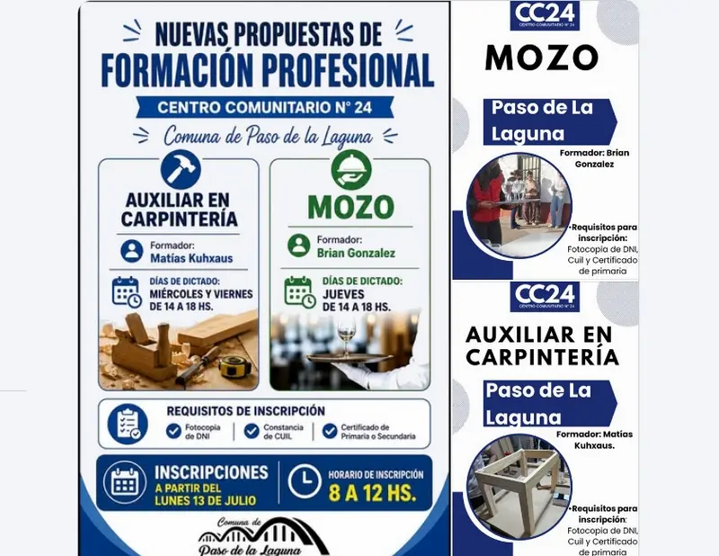 Comuna de Paso de la Laguna con nuevas propuestas de Formaci�n Profesional