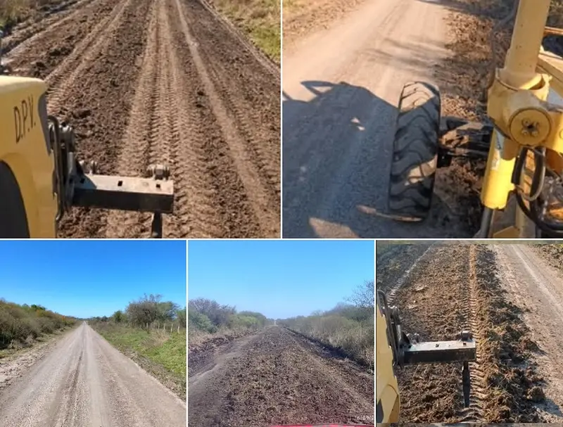 Comuna de Paso de la Laguna realiza tareas de mantenimiento y arreglos sobre la Ruta 10