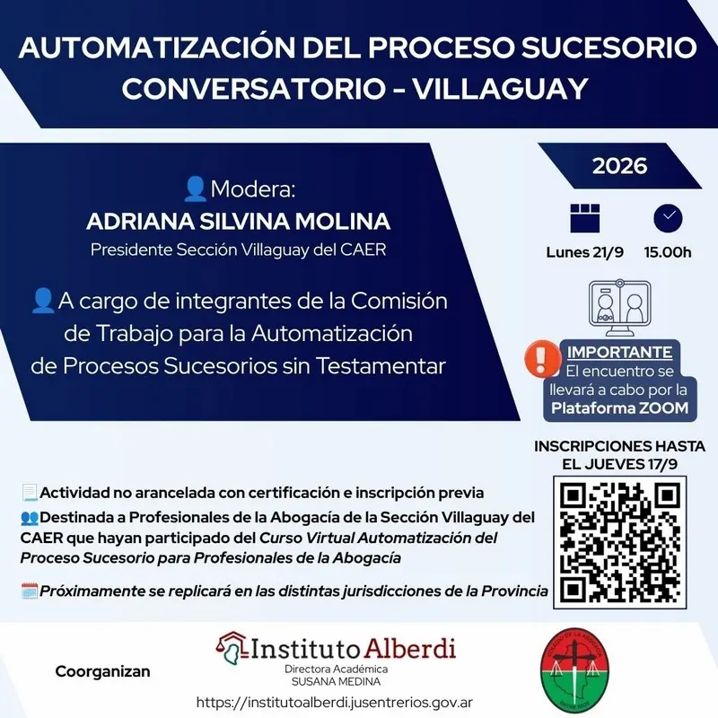 Conversatorio en Villaguay sobre la Automatizaci�n de Procesos Sucesorios sin Testamentar