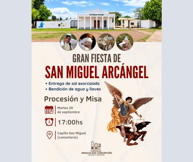 Parroquia Inmaculada Concepci�n de Villaguay invita a la Gran Fiesta de San Miguel Arc�ngel