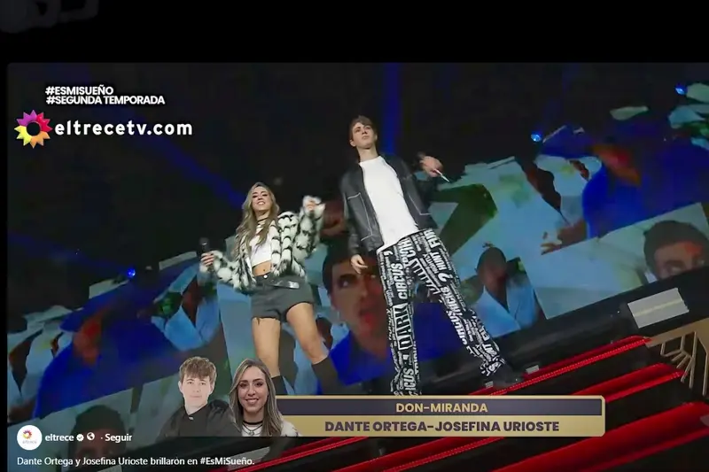 Mar�a Josefina Urioste junto a Dante Ortega cantaron en Es mi sue�o de canal Trece