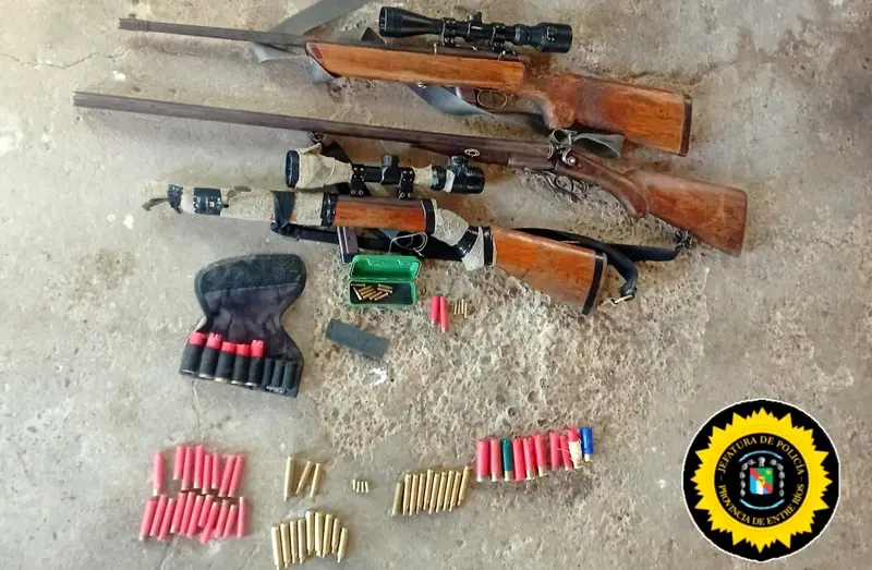 Allanamiento en Lucas Norte: Secuestran armas y municiones