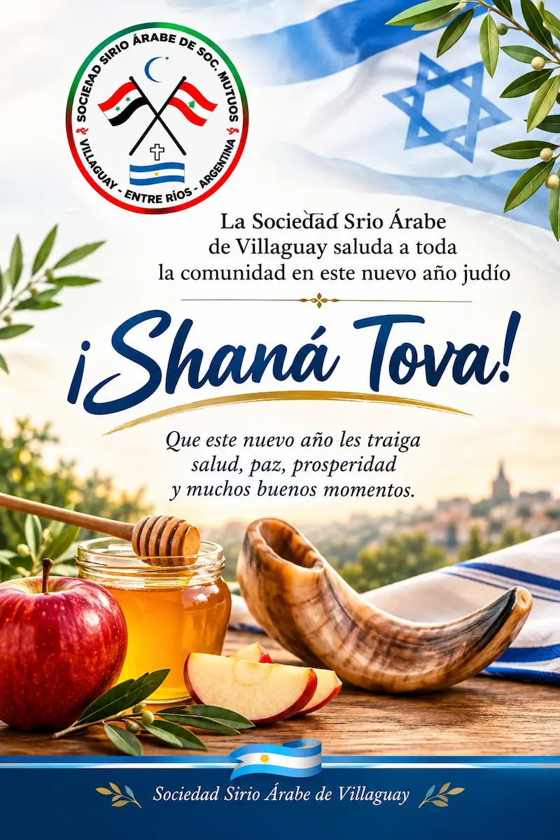 El Presidente de la Sociedad Sirio �rabe saluda a la Comunidad Israelita de Villaguay en el nuevo a�o