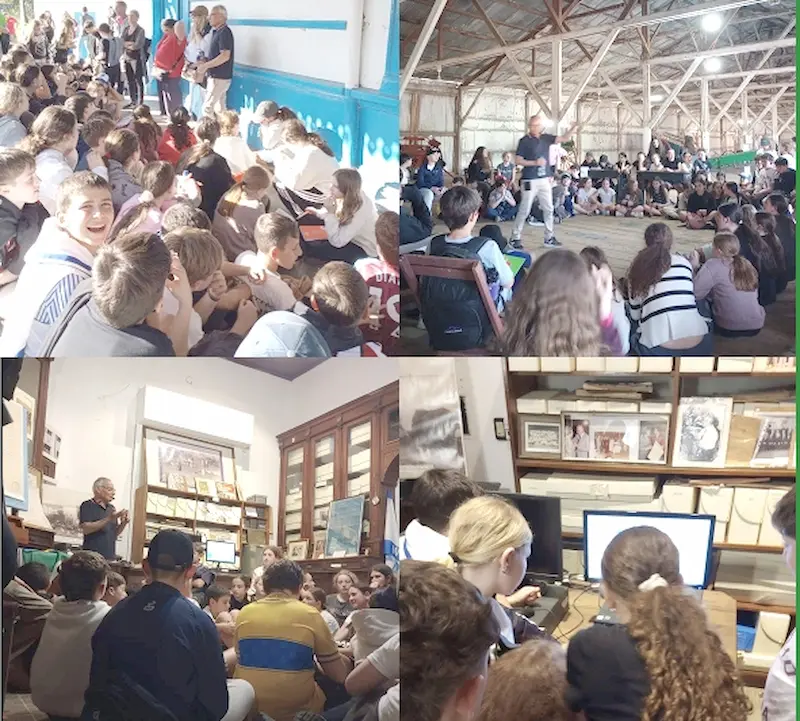 Osvaldo Quiroga destac� la visita del colegio Scholem Aleijem de CABA