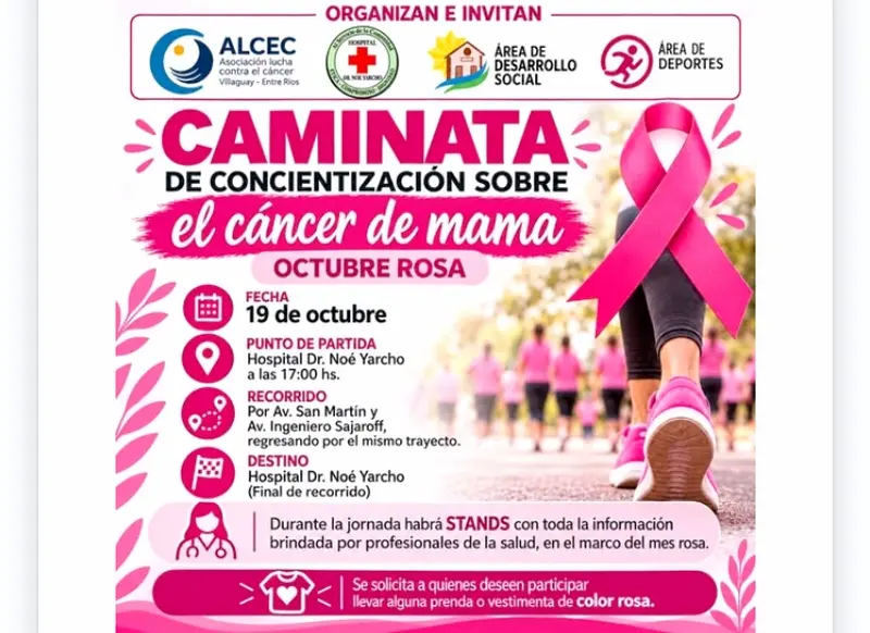 Octubre Rosa en Dom�nguez: Caminando juntos por la concientizaci�n sobre el c�ncer de mama