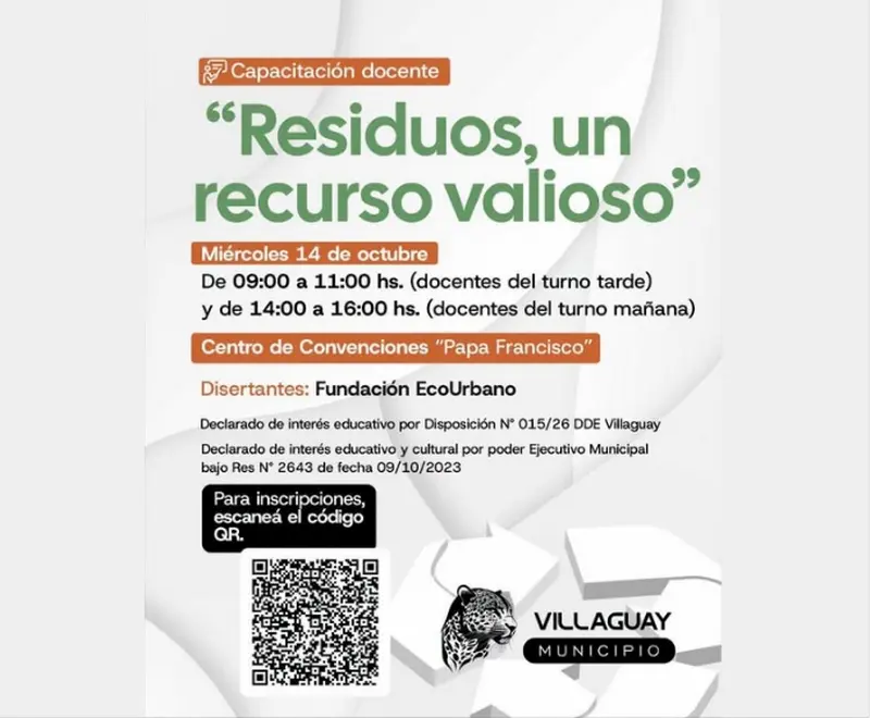 Capacitaci�n docente: Residuos un recurso valioso