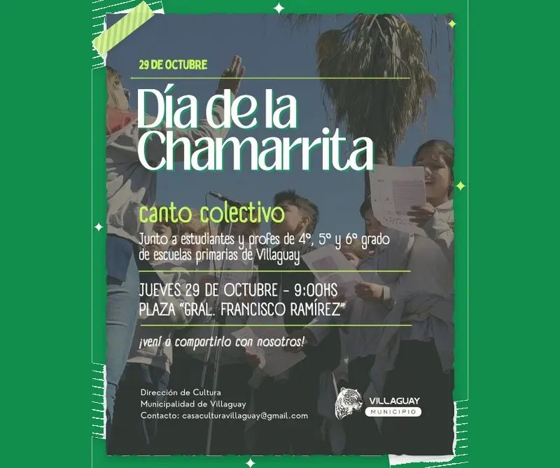 Villaguay celebra el D�a de la Chamarrita con un canto colectivo en la Plaza Francisco Ram�rez