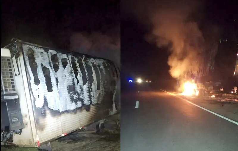 Se incendi� un semirremolque en RP N�6