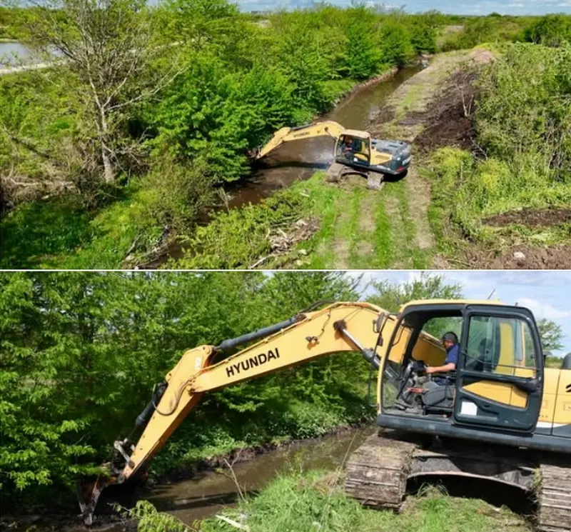 Se realiz� una limpieza profunda del canal fluvial principal de la zona sur de Villaguay
