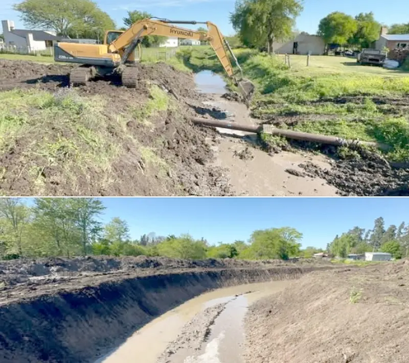 M�s trabajos de prevenci�n en el canal pluvial troncal sur