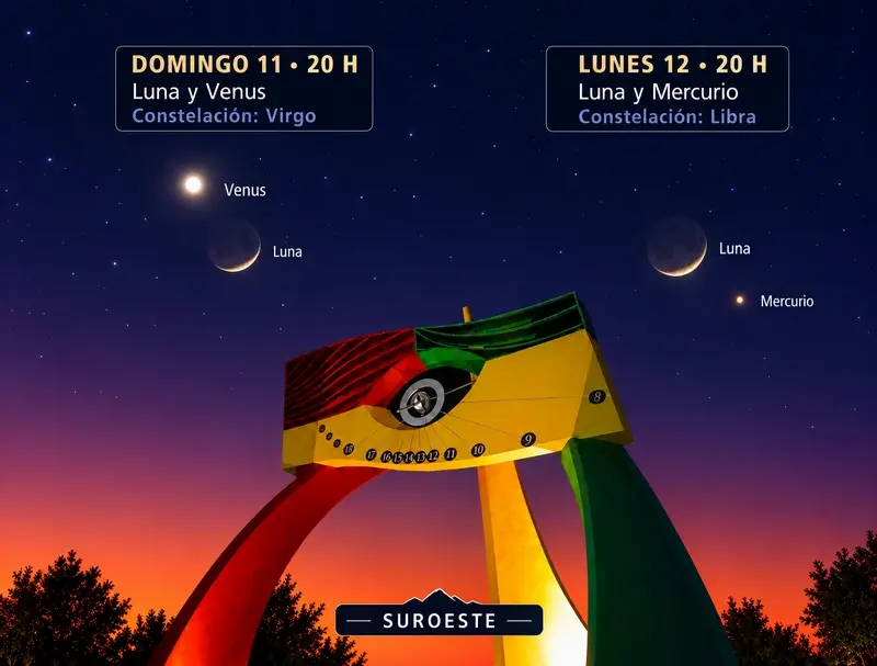 ASTRONOM�A OBSERVACIONAL: La Luna se ver� junto a Venus y Mercurio desde todo el pa�s