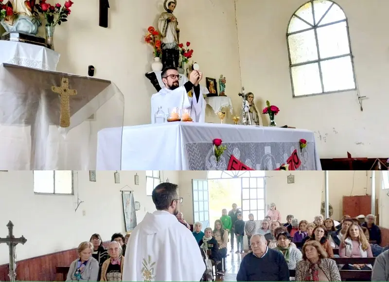 Por Ceferino Azambuyo. Misa por el 70 aniversario de la Capilla del Sagrado Coraz�n de Jes�s