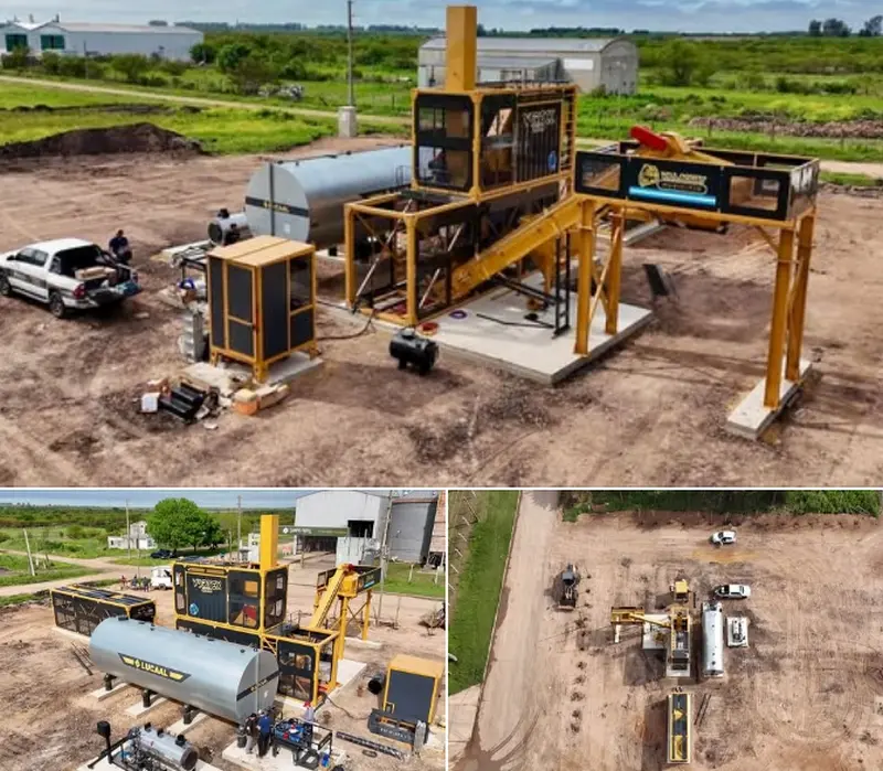 Comenz� la instalaci�n y conexi�n de la nueva planta asf�ltica de Villaguay