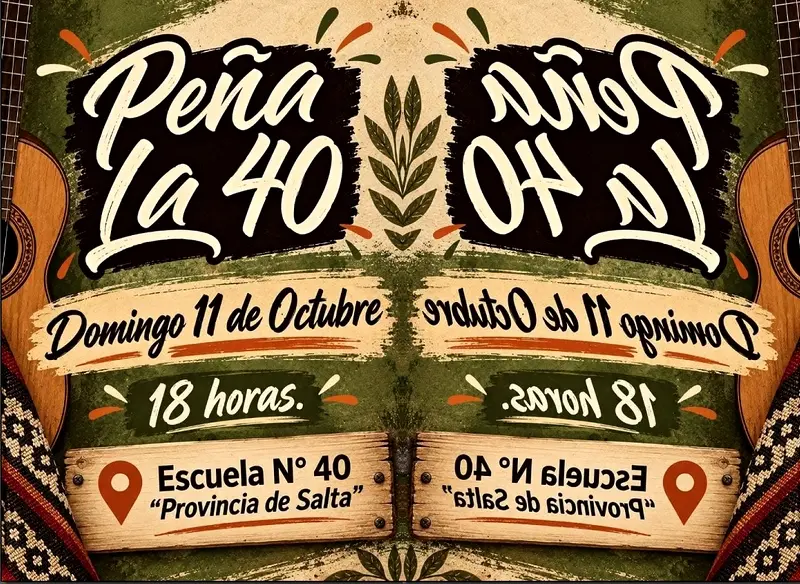 Este domingo Pe�a La 40 enciende su fog�n en la escuela Pcia. de Salta