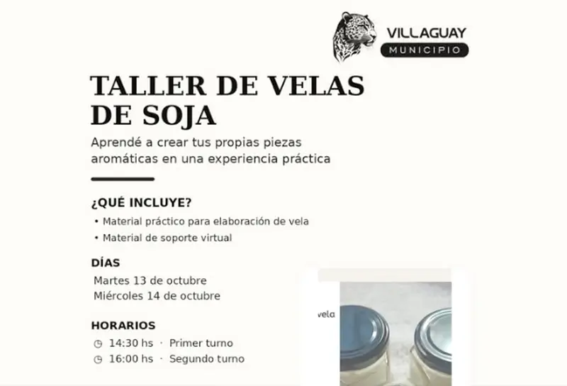Taller de velas de soja