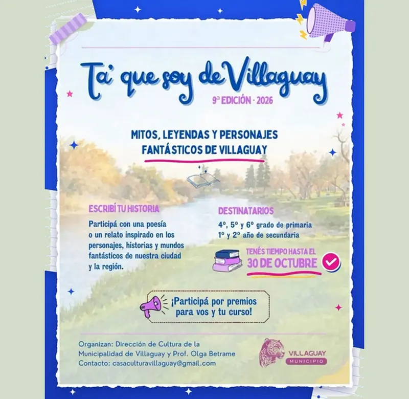 Ta que soy de Villaguay: Todav�a est�s a tiempo de participar, queremos leer tu historia