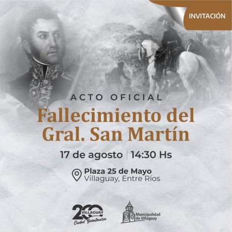 Acto oficial por el 173 aniversario del paso a la inmortalidad del general Don Jos de San Martn