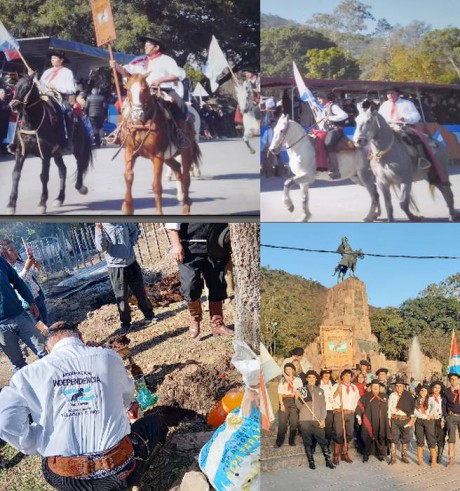 Integrantes de Agrupacin Independencia fue a Salta a participar del desfile a 201 aos del fallecimiento del general Martn Miguel de Gemes