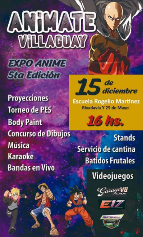 El domingo 15 de diciembre-Se viene la 5ta. edicin de Expo Anime  Anmate Villaguay