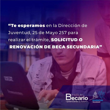 Trmite gratuito para Beca Secundaria en la Direccin de Juventud