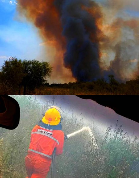 Departamento Villaguay: Un incendio con graves consecuencias en Mojones Norte, Mojones Sud y Paso de la Laguna