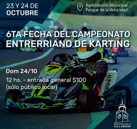 Este fin de semana, 6ta Fecha del Campeonato Entrerriano de Karting