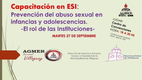 Capacitación en ESI: Prevención del abuso sexual en infancias y adolescencias. El rol de las instituciones