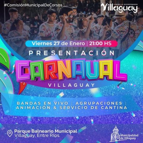 El viernes se presenta el carnaval de Villaguay