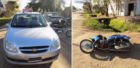ACCIDENTE CON LESIONES GRAVES PARA EL CONDUCTOR DE UNA MOTO