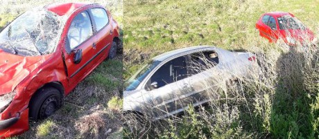 ACCIDENTE EN RUTA NACIONAL 130. En choque de dos automviles un hombre sufri lesiones leves
