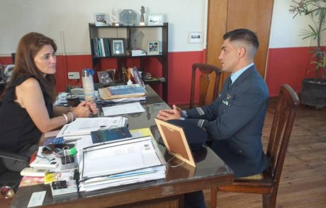 La Intendente Monjo recibi al jefe de la Estacin Radar de Villaguay
