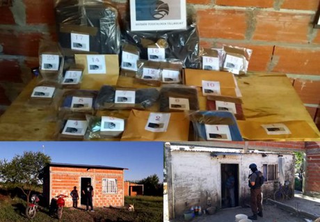 Allanamientos por drogas-Secuestran 600 gramos de cocana, 10 gramos de marihuana y 80 mil pesos