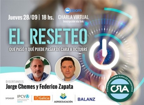 El Reseteo, charla de Jorge Chemes y Federico Zapata a travs de la plataforma Zoom