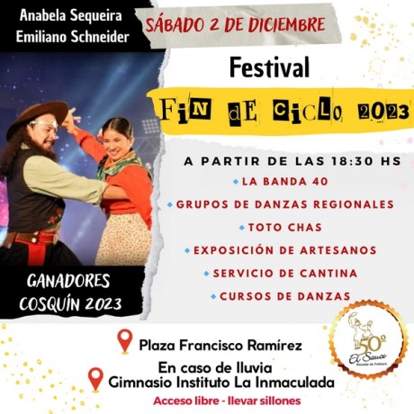 Escuela de Folklore El Sauce presenta el Festival fin de ciclo 2023