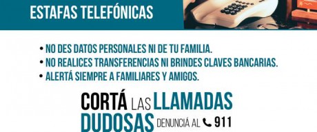 A partir de la campaa de prevencin se registr una notable disminucin de las estafas telefnicas