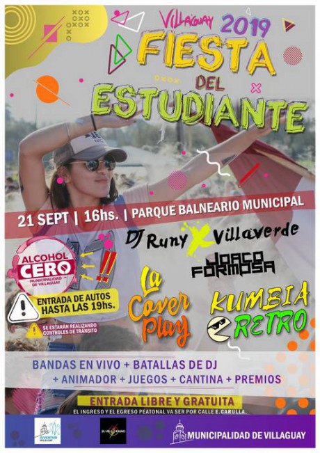 Primavera 2019 en tu ciudad-La Municipalidad de Villaguay le da la bienvenida a la Primavera  y los invita a disfrutar de un fin de semana cargado de actividades