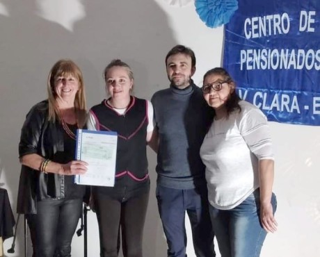 Centro de Jubilados y Pensionados Villa Clara agradece la gestión de Gabriel Quaglia