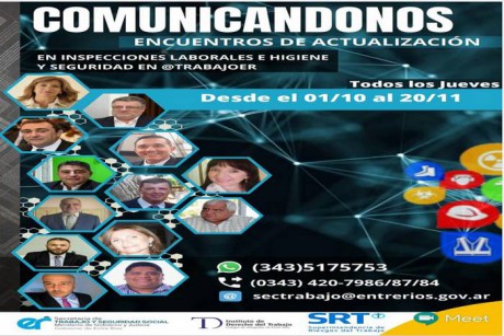 Jornadas de actualizacin sobre inspecciones laborales y de higiene y seguridad a empleados municipales de Villaguay, Paran, Concordia y Gualeguaych