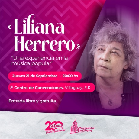 Liliana Herrero brindará en Villaguay una charla y conversatorio 